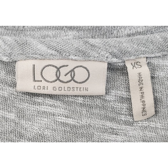 LOGO by Lori Goldstein Top w/Tiered Swiss Dot Back Detail ~ XS / Extra Small - Picture 6 of 7